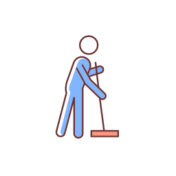 Cleaning mop icon