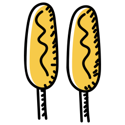 corn dog icoon