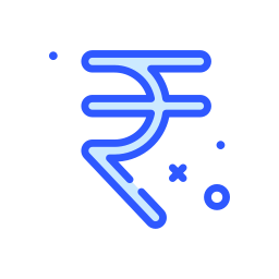 rupia indiana icona