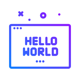 Hello world icon