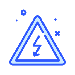Знак опасности поражения электрическим током иконка