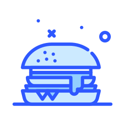 hamburger vegano icona
