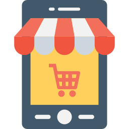 Mobile shopping icon