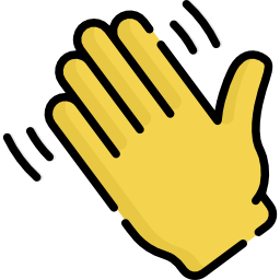 zwaaiende hand icoon