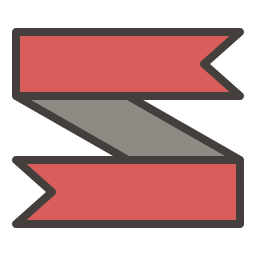 Ribbon banner icon