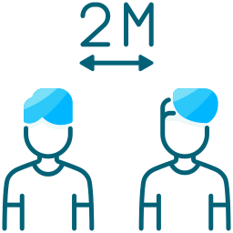 distanciation sociale Icône
