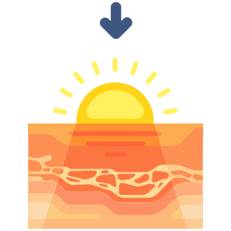 puesta de sol icono