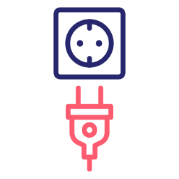Plug and socket icon