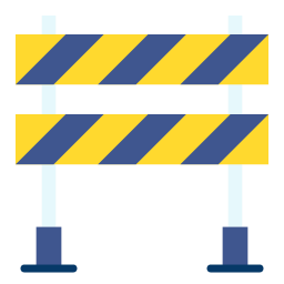 barriera stradale icona