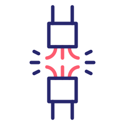 conexión por medio de cables icono