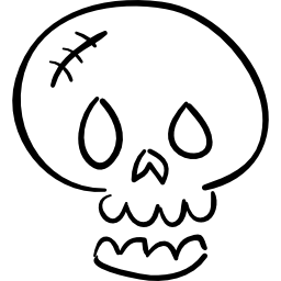 esquema del cráneo icono