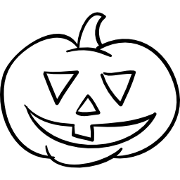 esquema de cabeza de calabaza de halloween icono