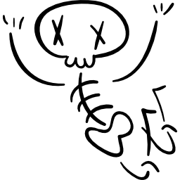 scheletro di halloween icona