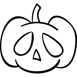 Наброски головы тыквы на хэллоуин иконка