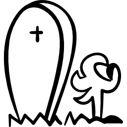 Tomb stone outline icon