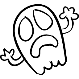 Halloween ghost outline icon