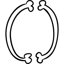 骨の文字 o の輪郭を描かれたハロウィーンのタイポグラフィ icon