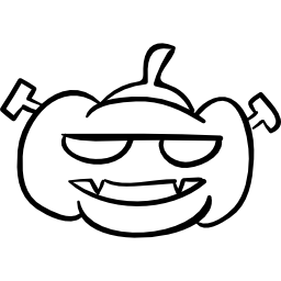 Halloween pumpkin head outline icon