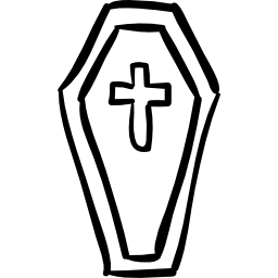 trumna z krzyżem ikona