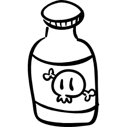 Poison bottle of Halloween icon
