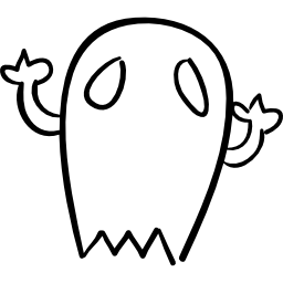 Halloween ghost outline icon