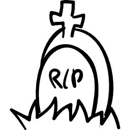 grafsteen van halloween met een kruis icoon