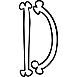 文字 d の骨はハロウィーンのタイポグラフィーを概説しました icon