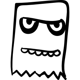 Ugly Halloween face icon