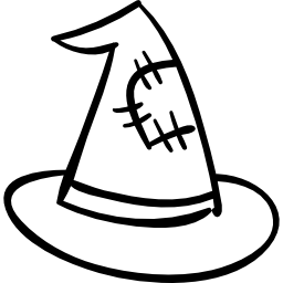 Halloween witch hat icon