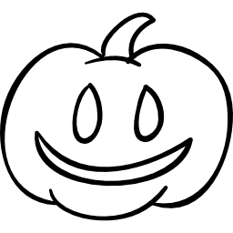 Happy halloween pumpkin head icon