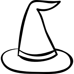 Halloween witch hat outline icon
