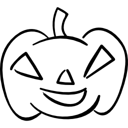 Halloween pumpkin outline icon