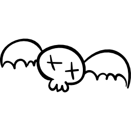 czaszka ze skrzydłami ikona
