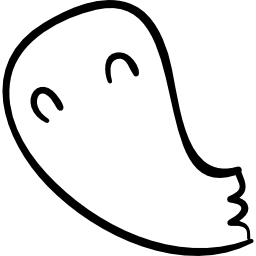 Halloween sleeping ghost outline icon
