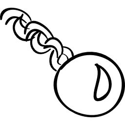 halloween-gevangenenbal met ketting icoon