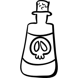 Halloween poison potion drink bottle icon