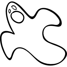 Halloween ghost shouting icon