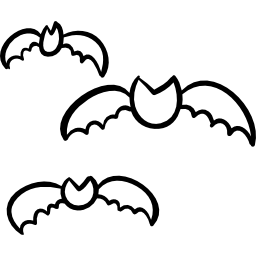 Bats group outline icon