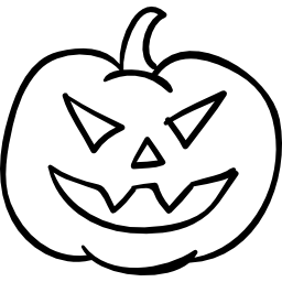 halloween typischen schrecklichen kürbis beängstigenden kopf icon