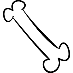 Bone outlined shape icon