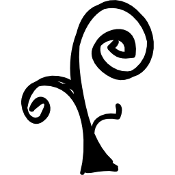 halloweenowy pień drzewa ze spiralami ikona
