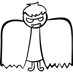 Boy with halloween winged costume icon