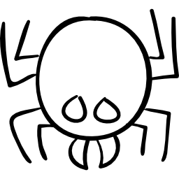 Контур паука иконка