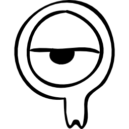 Halloween eyeball outline icon