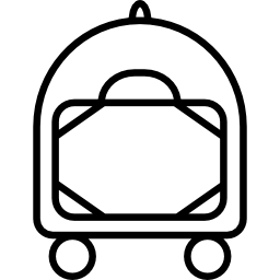 Baggage cart transport outline icon