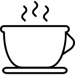 esquema de taza de té caliente icono