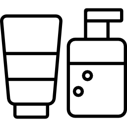 ローションのチューブと石鹸ボトルの輪郭 icon