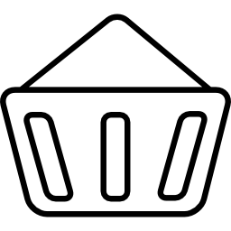 Shopping basket outline icon