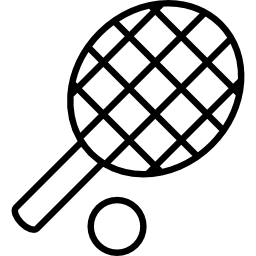 raqueta y pelota icono