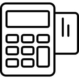 strumento delineato calcolatrice icona